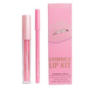 Revolution Beauty London Ultimate Lights Shimmer Lip Kit Pink Lights NIP